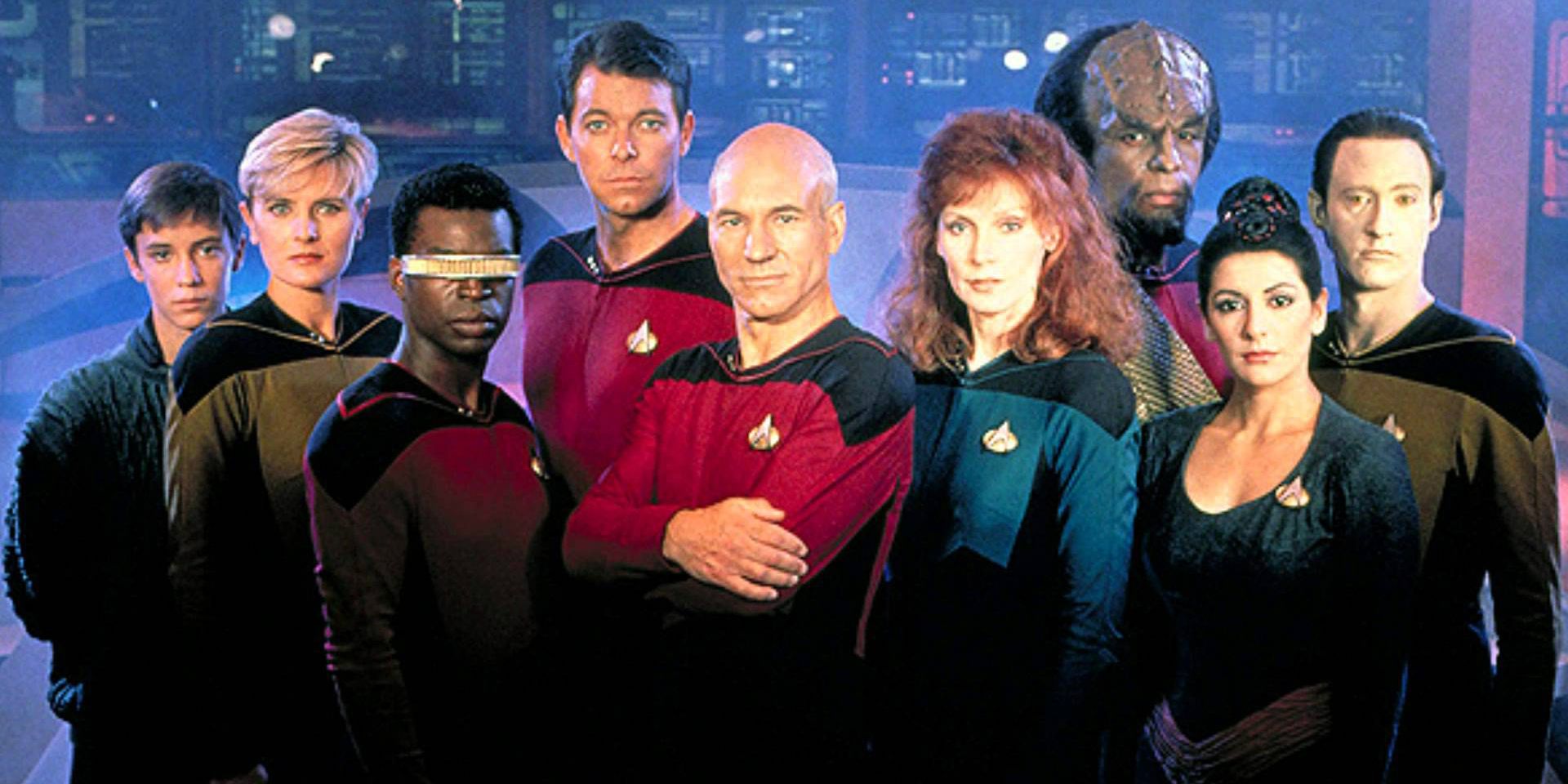 Main Cast in Season 1 of Star Trek: TNG