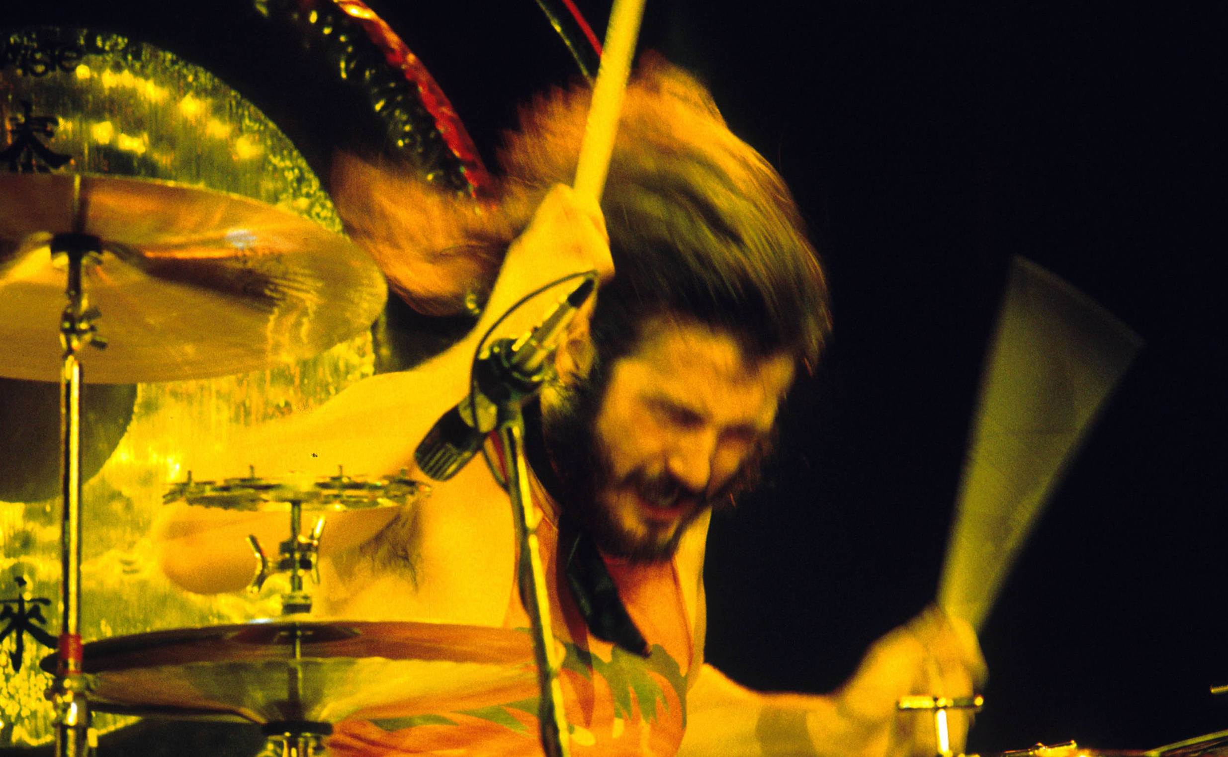 Actions shot of John 'Bonzo' Bonham